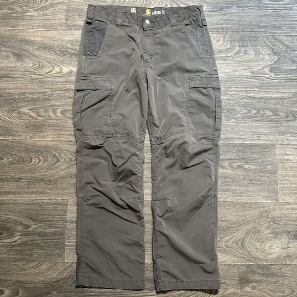 Carhartt 34x30 Relaxed Fit Force Extremes Cargo Pants Gray Ripstop Workwear - Picture 3 of 12